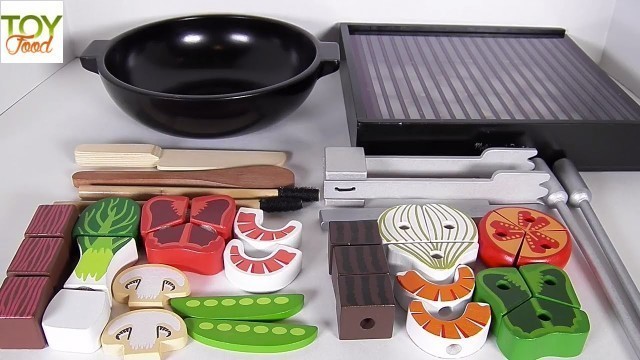 'PLAY GRILL & WOK Melissa & Doug VELCRO CUTTING TOYS Toy Food Playsets'