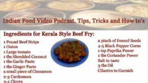 'Indian Food,Cookery Video. Kerala Beef Recipes. South Indian Food'