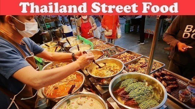 'Rice Mixed Curry For Dinner Thailand Street Food Bangkok | food around me #Shorts'