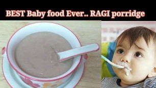 'Ragi koozh 5 to 12 months baby foods in Tamil|Ragi (ராகி கூழ்) Healthy porridge|ragi malt #BabyFood'