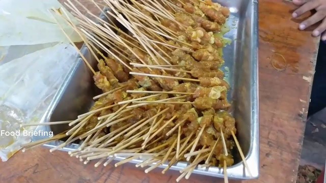 'Chicken Satay | The Most Delicious Malaysian Street Food with Satay Sauce'