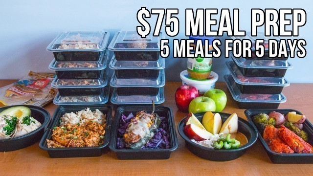 '$75 Epic Meal Prep 2016 - 5 meals for 5 days'