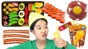 'Sushi Jelly & Meat Jelly Food Mukbang'