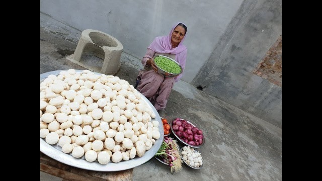 'Mutter Mushroom Recipe | Healthy Village Food by Grandma | veg village food | recipes | village life'