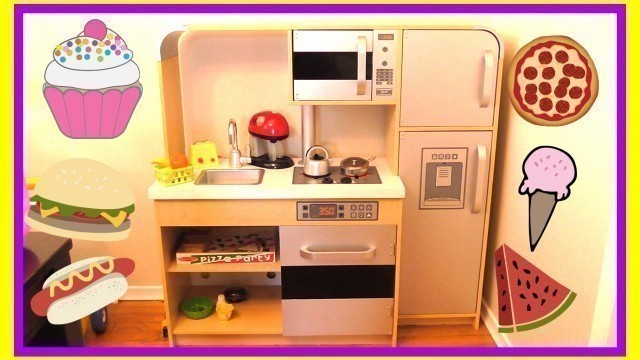 'Playing with a Toy Kitchen and Play Food -  KidKraft Toy Kitchen, Educational Toys for Kids'