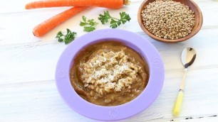 'Lentil soup with pasta - baby food recipe +9M'