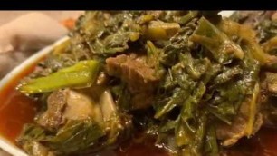 'ጎመን በስጋ Ethiopian food Gomen Besiga'