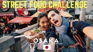 'JAPANESE STREET FOOD - OSAKA Street Food Challenge - Authentic Takoyaki Hunt'