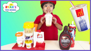 'McDonald\'s Shake Maker & McDonald\'s Cash Register! Kids Pretend Play Food Happy Meal Surprise Toys'