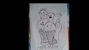 'Cute Food Doodle art'