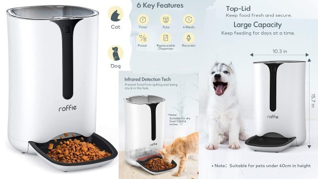 'Roffie Automatic Cat Feeder Dog Food Dispenser'