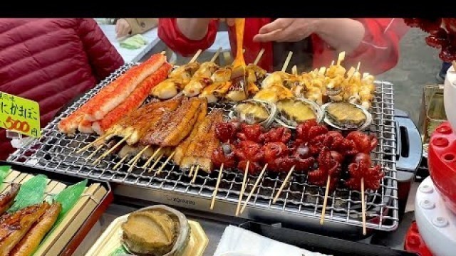 'KUROMON Market in Osaka - Street Food Tour1 in Japan 黒門市場'