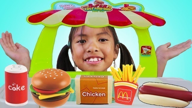 'Wendy Pretend Play w/ Mini Super Fast Food Restaurant Shop Play Set'