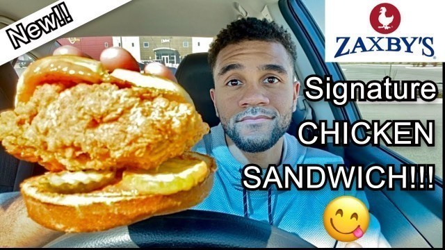 'New! Zaxby\'s Signature Chicken Sandwich Review (with New Spicy Sauce)'