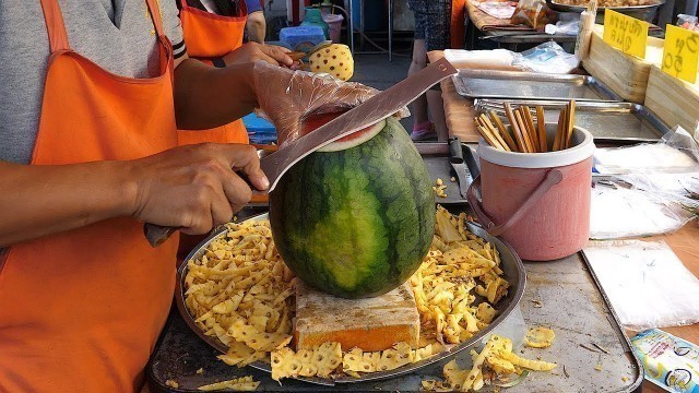 '태국 과일 자르기 달인 / Amazing Fruit Cutting Skills - Thai Street Food'