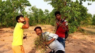 'Piyal Fal Makha by village boys | Unknown Wild Food Collect and Recipes | Village Food Recipes'