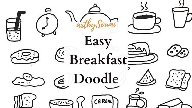 'HOW TO SKETCH DOODLE  || Breakfast Doodle for Bullet journal || Food Doodle Idea'