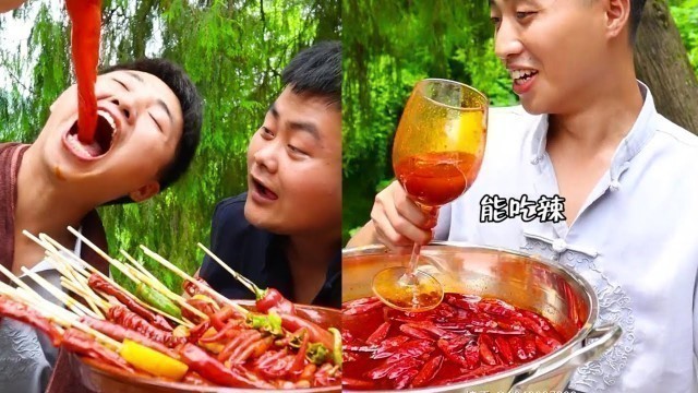 'ASMR : Collection of Challenges to Eat Spicy Food -  Tik Tok China #4'