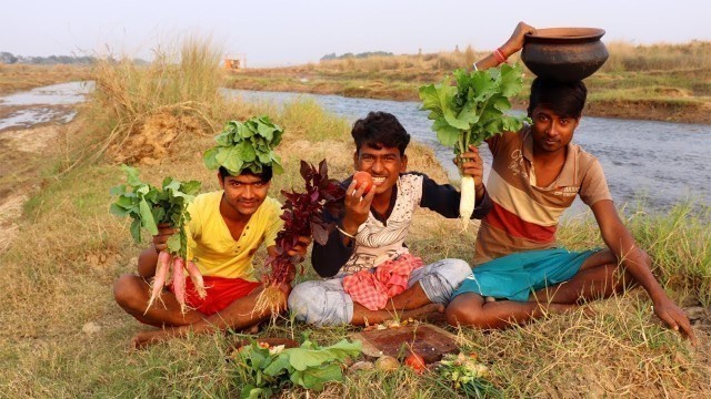 'Indian Dal Chawal & Farm Fresh Vegetable Khichuri Recipe | Village Food Recipes by vilfood'