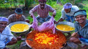 'MUTTON SCRAMBLED EGG | Biggest Scrambled Egg Cooking with Mutton Keema Meat | Lamb mixed Egg Recipe'