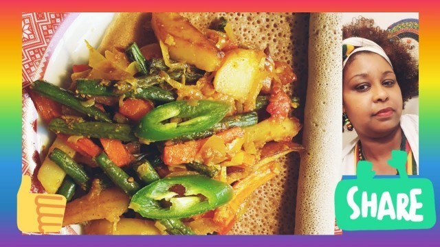 'Ethiopian food \"How to make  fosolia Green Beans Alcha Vegan  ፎሰልያ ካሮት እና ድንች ጥብስ'