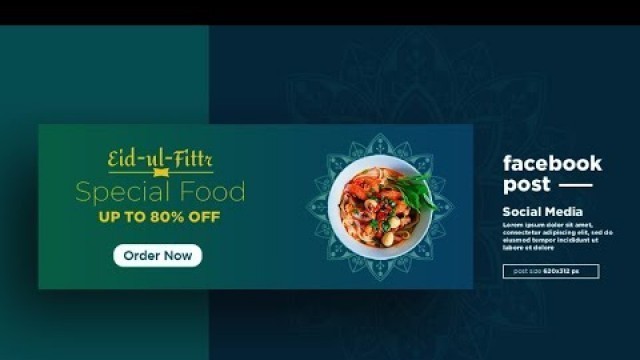 'Eid Special Food Banner Design in Photoshop cc 2020 | Food web banner design in photoshop cc'