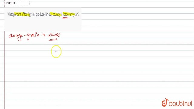 'What percent of food grains produced in our country is lost every year ?'