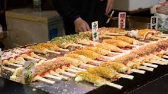 'City Cuisine Osaka Dotonbori Canal District Super Street Food Japan'