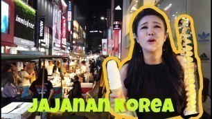 'KOREAN STREET FOOD di MYEONGDONG ( 명동 ) Jajanan Korea #ENOVLOG'