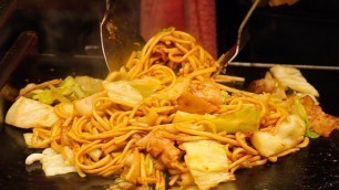 'YAKISOBA Fried Noodles - Japanese Street Food -  Kuromon Osaka Japan'