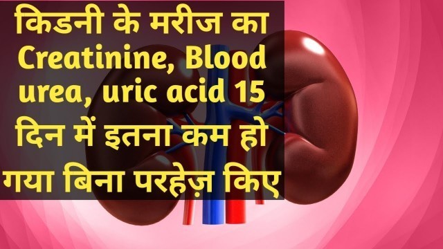 'how to reduce creatinine and urea level in hindi,What drugs decrease creatinine levels?'