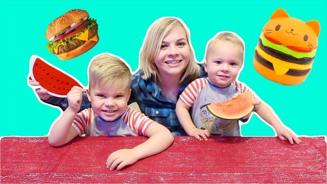 'SQUISHY FOOD vs REAL FOOD! (W/ Ollie and Finn!) // SoCassie'