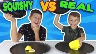 'SQUISHY FOOD VS. REAL FOOD CHALLENGE!!! | BLOX4FUN TEAM'