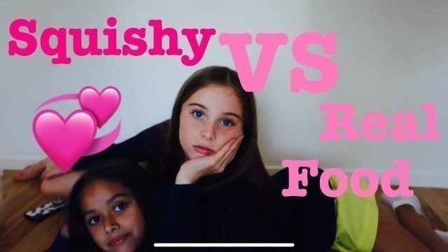 'Squishy VS real food / squishies challenge'