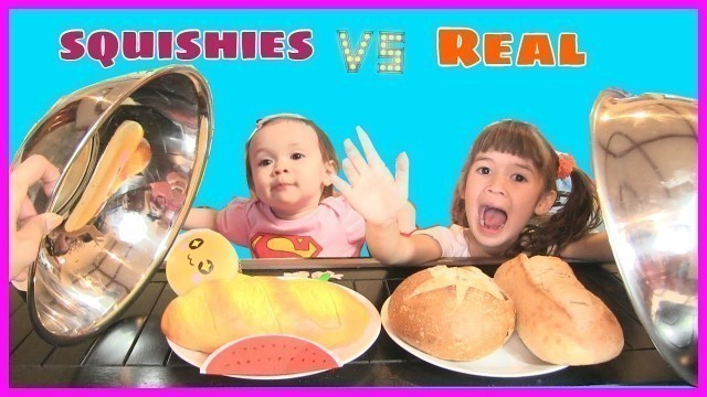 'Squishy Foods Vs. Real Foods Challenge|  Peanut And Baby Mango |Peanut\'s World'