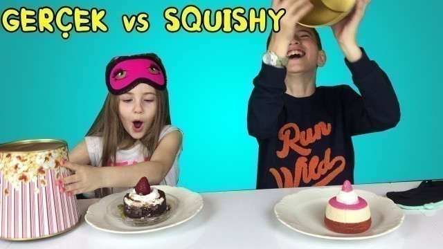 'SUKUŞİ vs GERÇEK YEMEK CHALLENGE Türkiye\'de ilk SQUISHY FOOD vs REAL FOOD Ece TV'