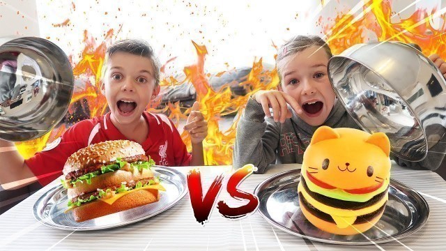 'Warum rastet Lulu komplett aus? REAL FOOD vs. SQUISHY FOOD Challenge - Lulu & Leon'