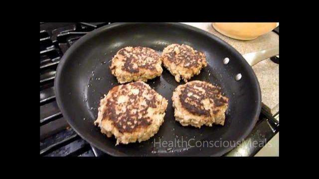 'Turkey Burgers - Apple Maple Turkey Burgers with Maple-Dijon Sauce - HealthConsciousMeals'