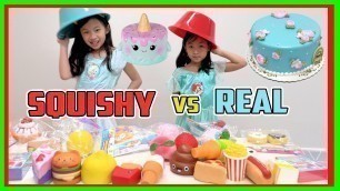 'Squishy Food VS Real Food Challenge 3 - Fun TV'