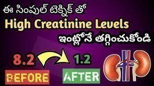 'Tips to Lower High Creatinine Levels Naturally in Telugu'