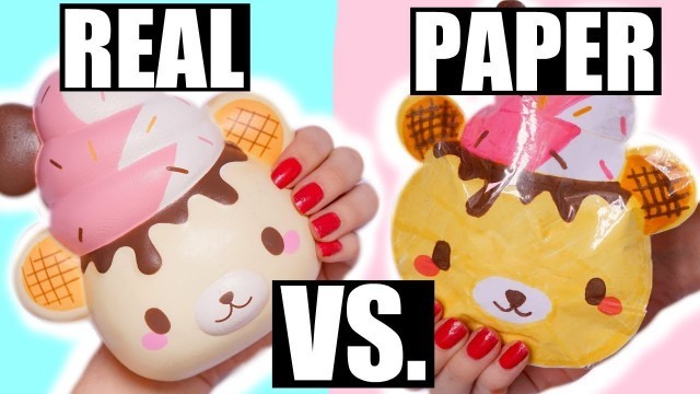 'REAL VS PAPER SQUISHY - YUMMIIBEAR BAKERY BUN'