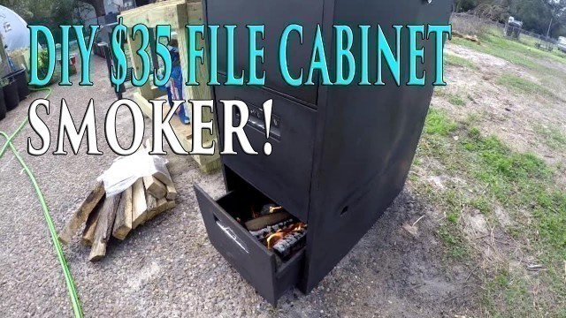 'DIY File Cabinet Smoker for $35!....Broke Cooking'