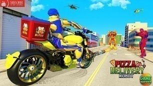 'Pizza Delivery Robot Transform Moto Bike Transport Game 2021 Android Simulator'