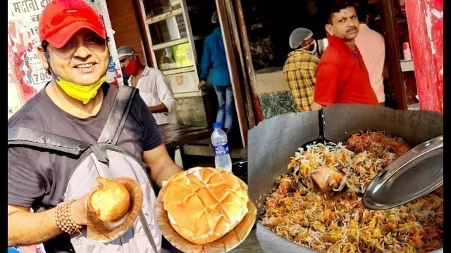 'Lucknow ka famous Bun- Maska,Samosa & Idrees chicken Biryani || Lucknow famous Street food vlogs'