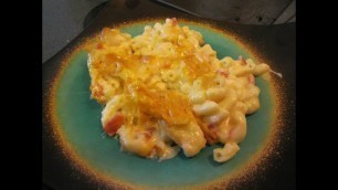 'Smoked Macaroni and Cheese in masterbuilt electric smoker'