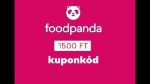 'Foodpanda kupon 1500 Ft [ Link a leírásban ]'