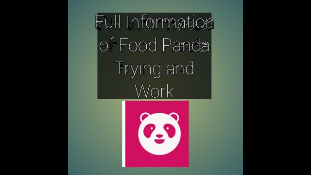 'Food Panda training and working about'