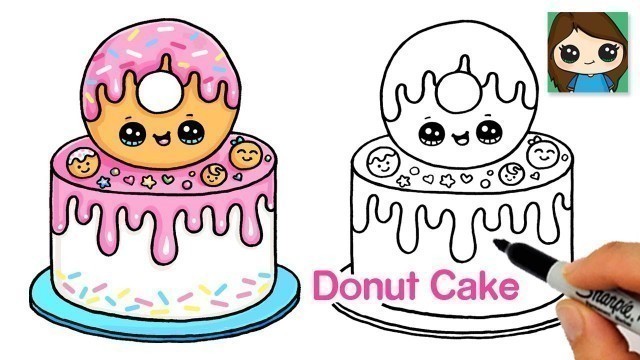 'How to Draw a Donut Cake 