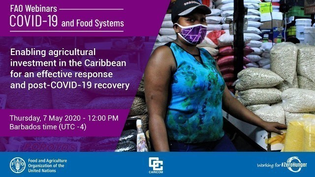 'Enabling agricultural investment in Caribbean for an effective response and post-COVID19 recovery'