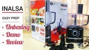 'Unboxing, Demo and Review of INALSA EASY PREP FOOD PROCESSOR| Amazon Shopping'